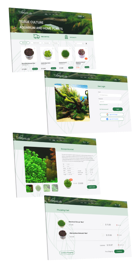 WebShop for In-Vitro plants